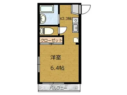 クレイン薬円台(1K/2階)の間取り写真