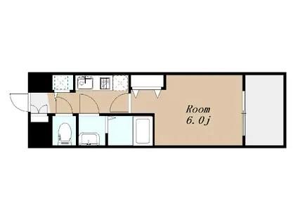 プレサンス新大阪ヴィガ(1K/3階)の間取り写真