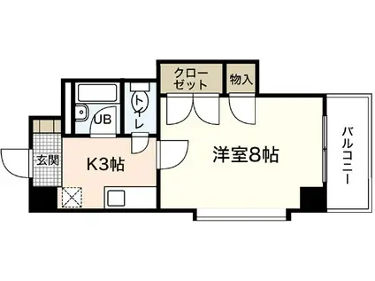 ROSE米田(1K/4階)の間取り写真