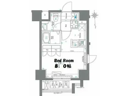 AZEST田無(1K/2階)の間取り写真
