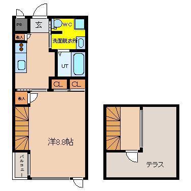 AKHA2(1K/3階)の間取り写真