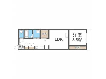 W912(1LDK/2階)の間取り写真