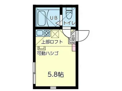ユナイトオーケストラ(ワンルーム/1階)の間取り写真