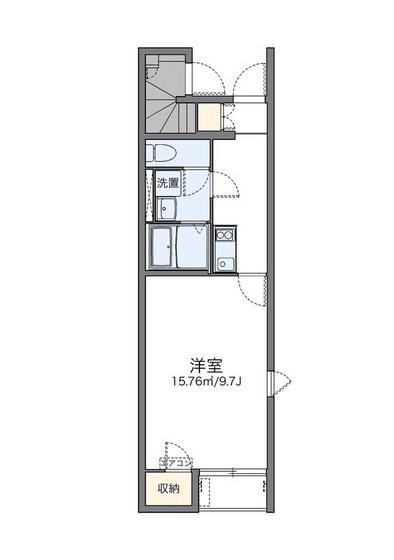 レオネクストドリーム瀬戸内II(1K/1階)の間取り写真