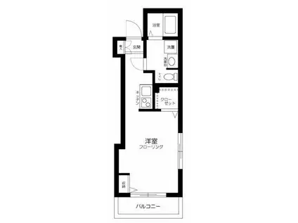 IORI(1K/2階)の間取り写真