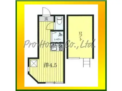 ブライト田無(ワンルーム/2階)の間取り写真