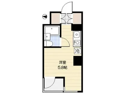 国分寺シティハイツ(ワンルーム/4階)の間取り写真