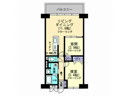 D PORTA VIOLA(1LDK/1階)の間取り写真