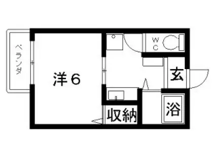 シテール西今川(1K/2階)の間取り写真