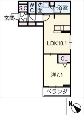 LUANA VIP RESIDENCE(1LDK/2階)の間取り写真
