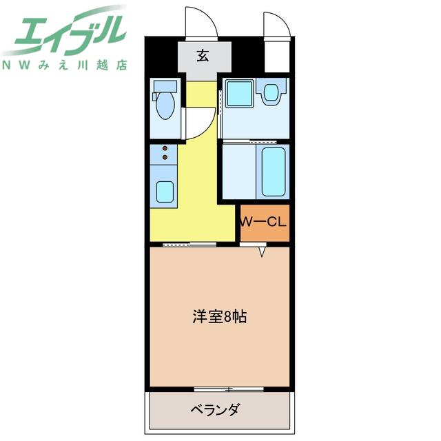 RISORA(1K/6階)の間取り写真