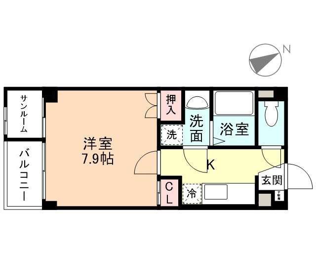 I-VITA TENSHOJI(1K/1階)の間取り写真