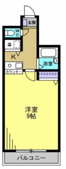 ヴェローナI(1K/10階)の間取り写真