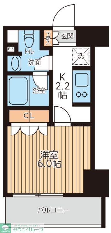 CITY LUX TOBE(1K/9階)の間取り写真