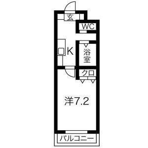 A・CITY志段味(1K/2階)の間取り写真