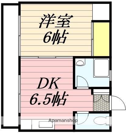 ベルクレスト本郷(1DK/3階)の間取り写真