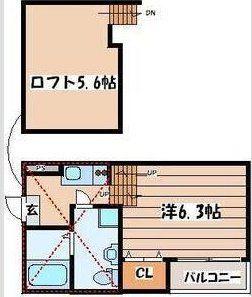 STAGE荒巻(1K/1階)の間取り写真
