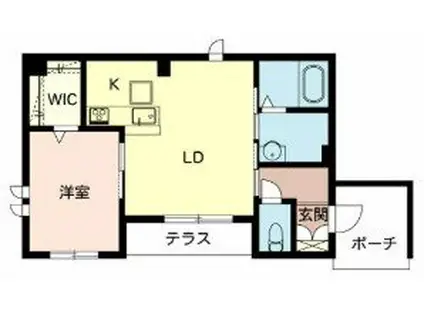 シャーメゾンルレーヴII(1LDK/1階)の間取り写真