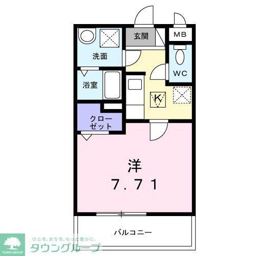 さくらテラス(1K/1階)の間取り写真