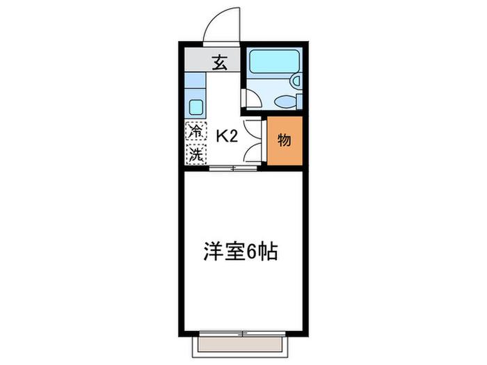 サンコート727(1K/2階)の間取り写真