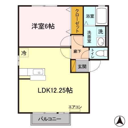コリーヌ寿(1LDK/2階)の間取り写真