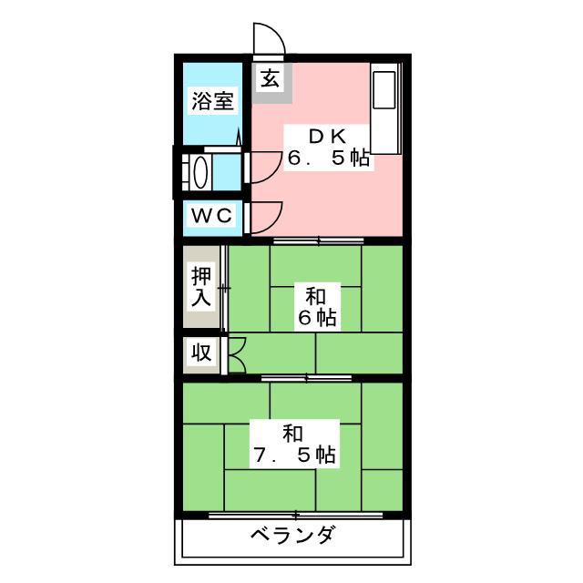 第3池田マンション(2DK/1階)の間取り写真