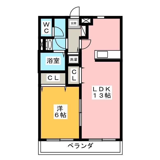 アムール青葉(1LDK/5階)の間取り写真