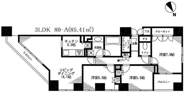 レジディア日本橋馬喰町(3LDK/10階)の間取り写真