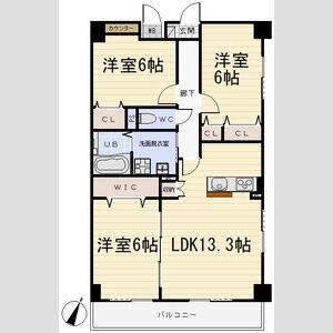 アヴニール・シエル(3LDK/4階)の間取り写真