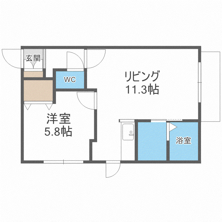CANTABILE24(1LDK/2階)の間取り写真