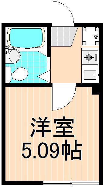 シャンテ大師前(1K/2階)の間取り写真