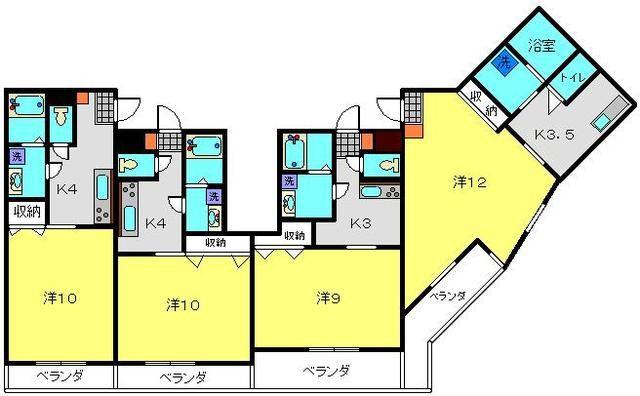 横浜元町ガーデン18(1K/1階)の間取り写真