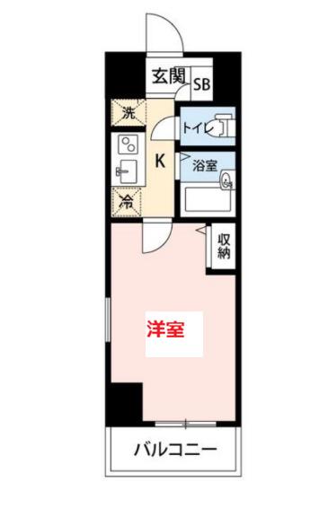 マイナビSTAY三田パークホーム(1K/8階)の間取り写真