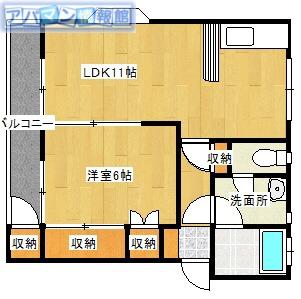 パークプラザ小針(1LDK/1階)の間取り写真