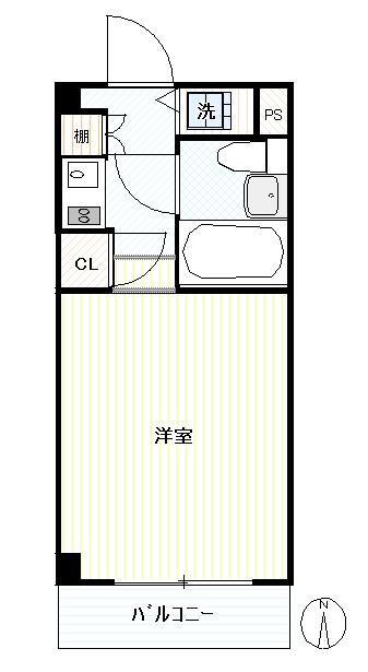 ワコーレ花小金井(ワンルーム/2階)の間取り写真