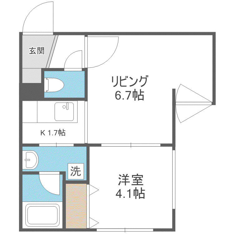 メイプルメゾン(1LDK/3階)の間取り写真