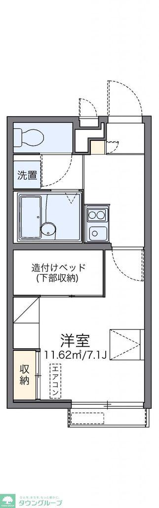 レオパレスボレロ(1K/1階)の間取り写真