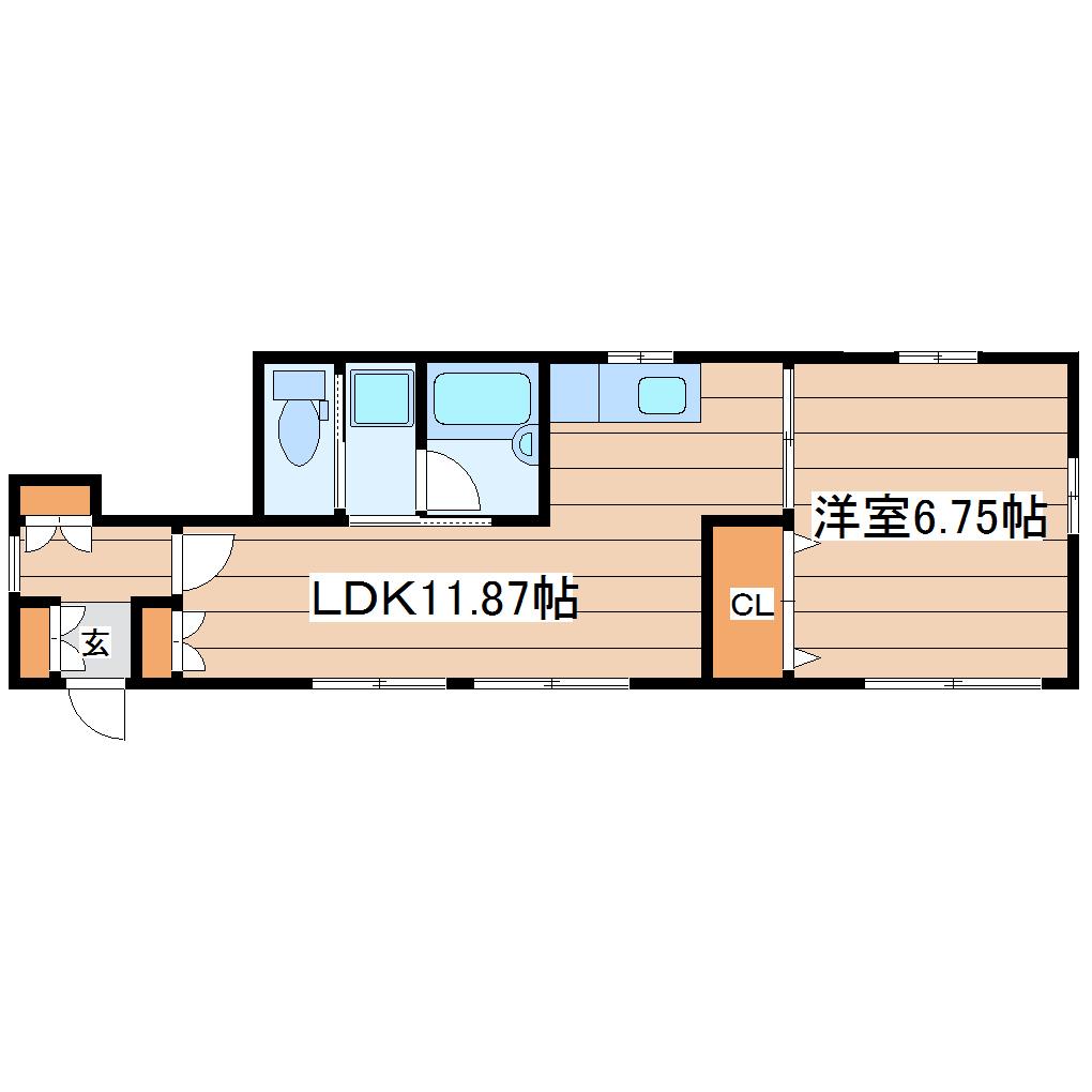 コーポサトウ(1LDK/1階)の間取り写真