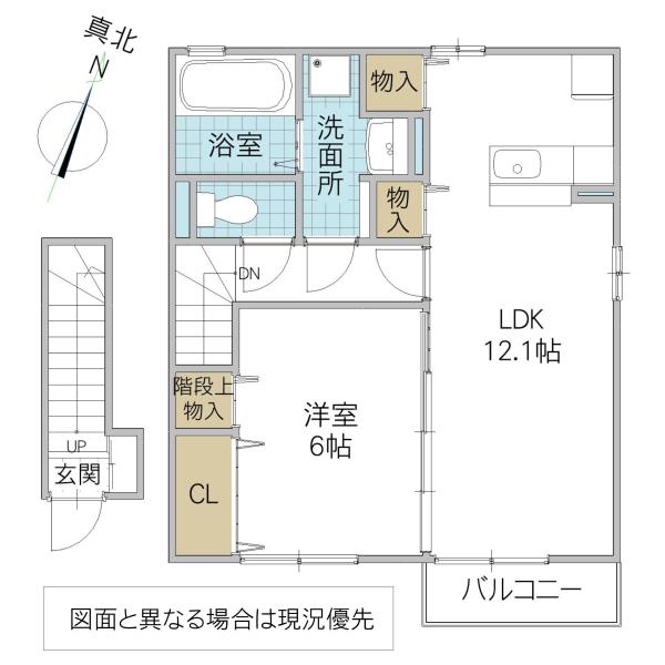 LIEN(1LDK/2階)の間取り写真