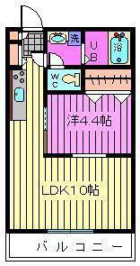 シャルマン(1LDK/2階)の間取り写真