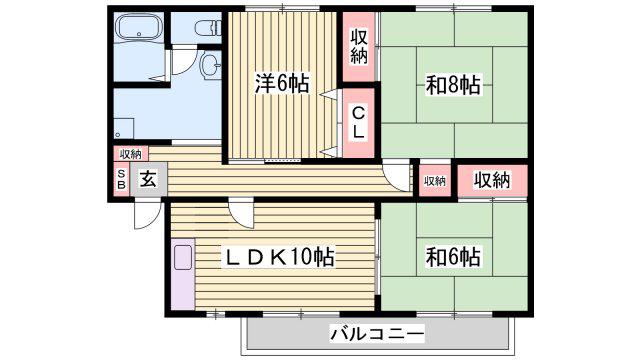 サンシャイン池上(3LDK/1階)の間取り写真