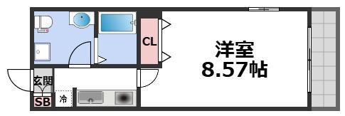 エステート大宮(1K/4階)の間取り写真