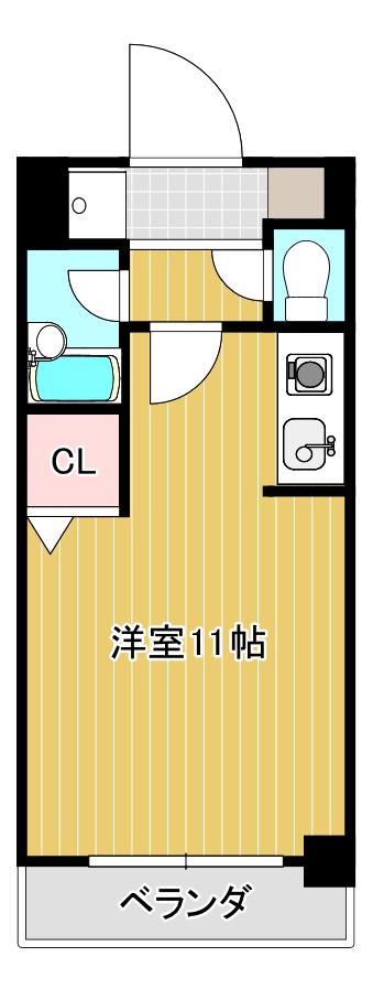 アクセス砂津(ワンルーム/7階)の間取り写真