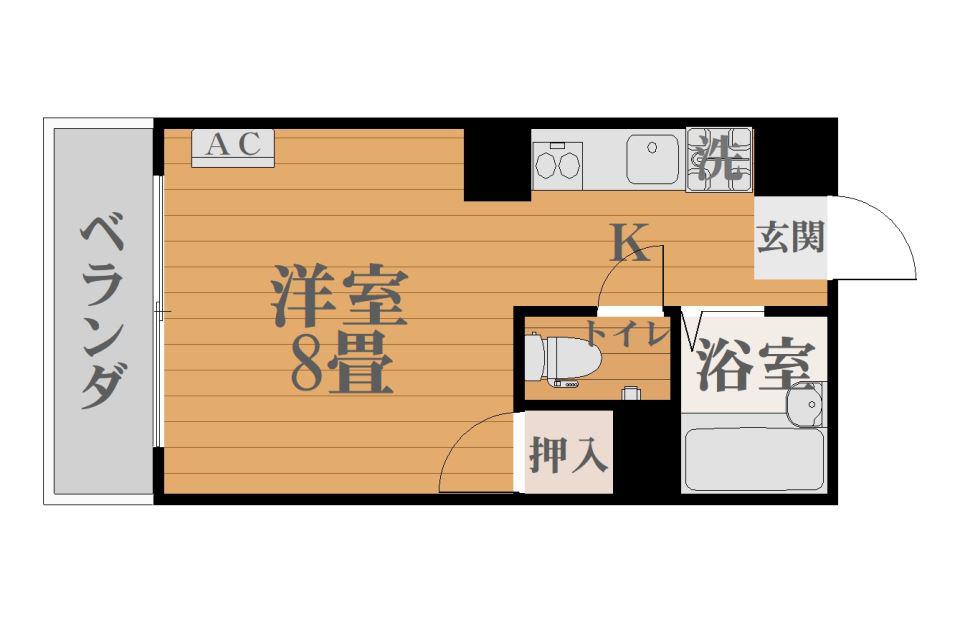 サンライズBLD(ワンルーム/3階)の間取り写真