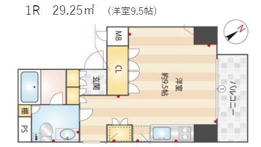 イースト秋葉原(ワンルーム/11階)の間取り写真