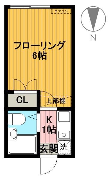 レアーレ明大前(1K/1階)の間取り写真