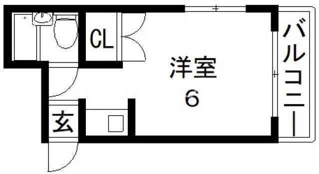 パール小路(1K/1階)の間取り写真