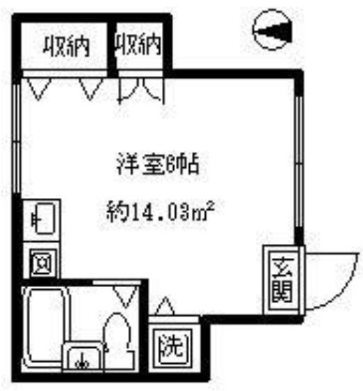 メゾンコタケ(ワンルーム/1階)の間取り写真