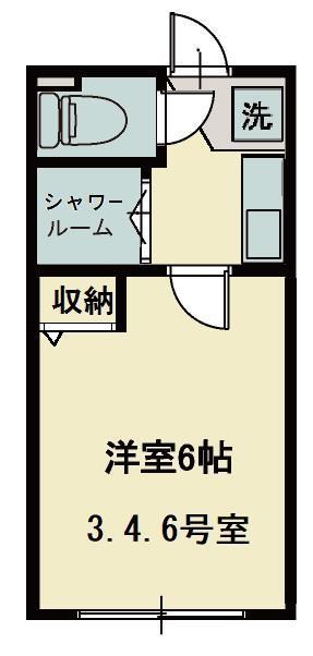 志幸ホーム8(1K/2階)の間取り写真