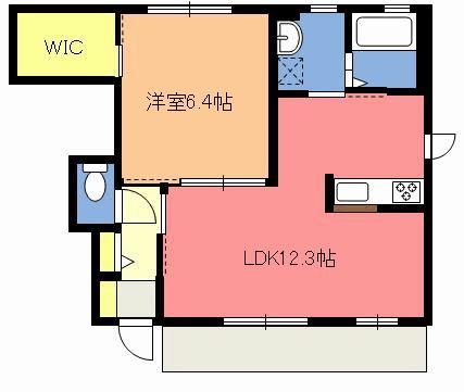 コンフォール(1LDK/1階)の間取り写真